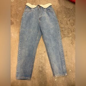 BDG foldover high rise mom jeans urban outfitters